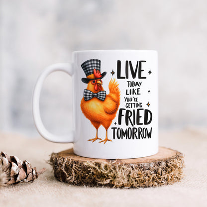 Funny Chicken Mug - Ceramic Coffee Cup With Playful Chicken Design & Humor Joyful Moose