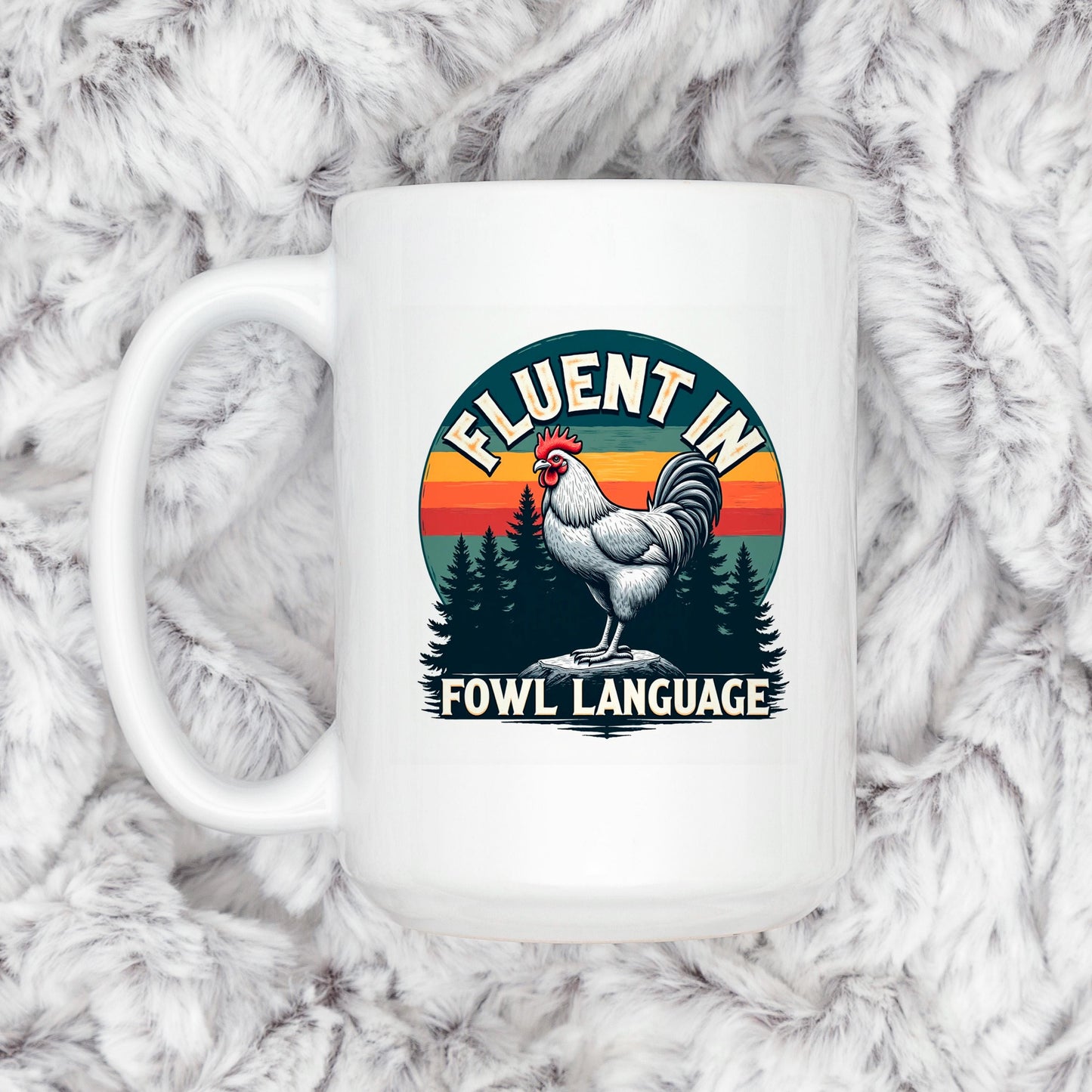 Funny Chicken Coffee Cup - Farm Humor Mug With Rooster Design | Ceramic, Dishwasher Safe Joyful Moose