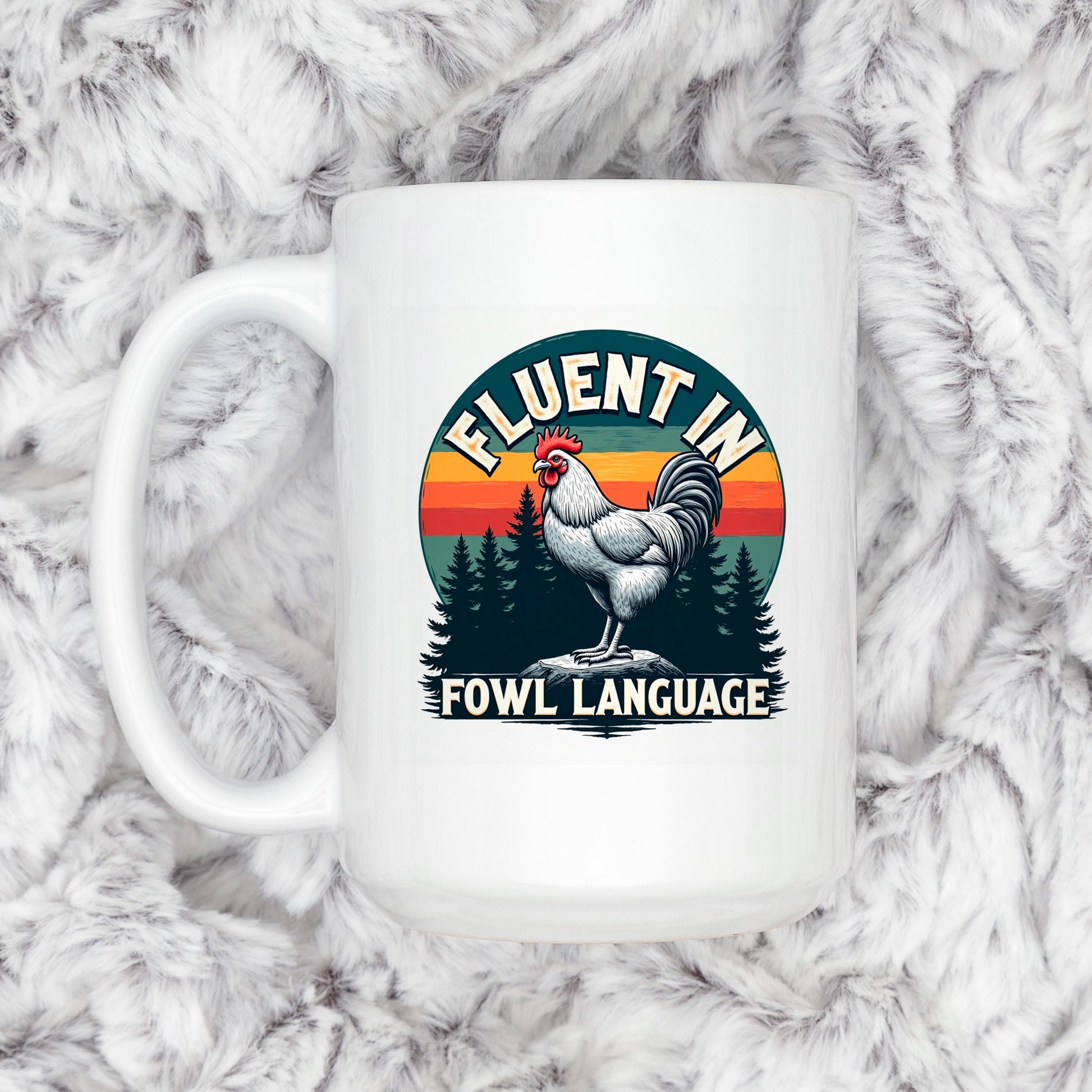 Funny Chicken Coffee Cup - Farm Humor Mug With Rooster Design | Ceramic, Dishwasher Safe Joyful Moose