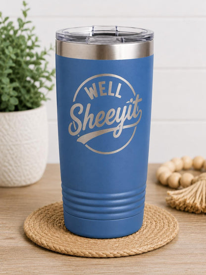 Funny Southern Tumbler – Olive Green Insulated Travel Mug With Sarcastic Saying Joyful Moose