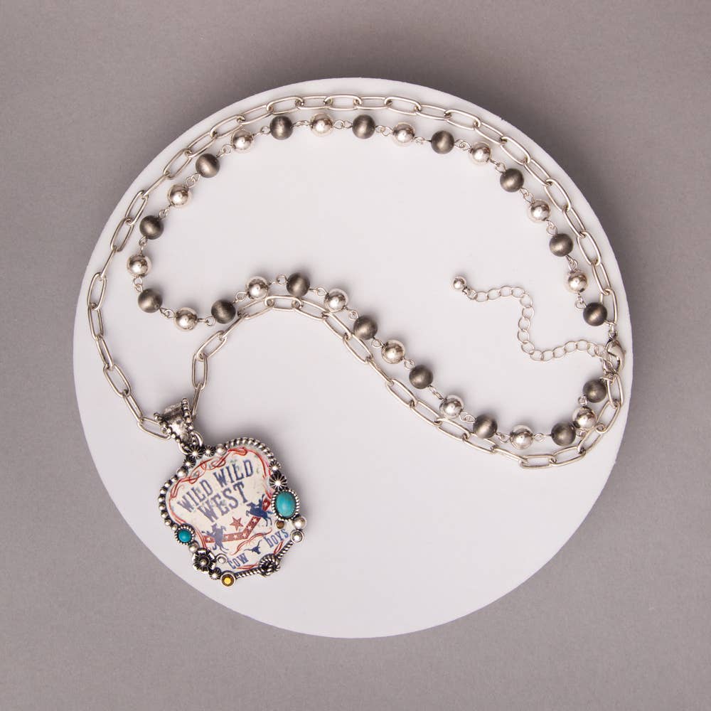 Western Multi-Layer “Wild West Cowboy” Necklace Wild Cactus Boutique