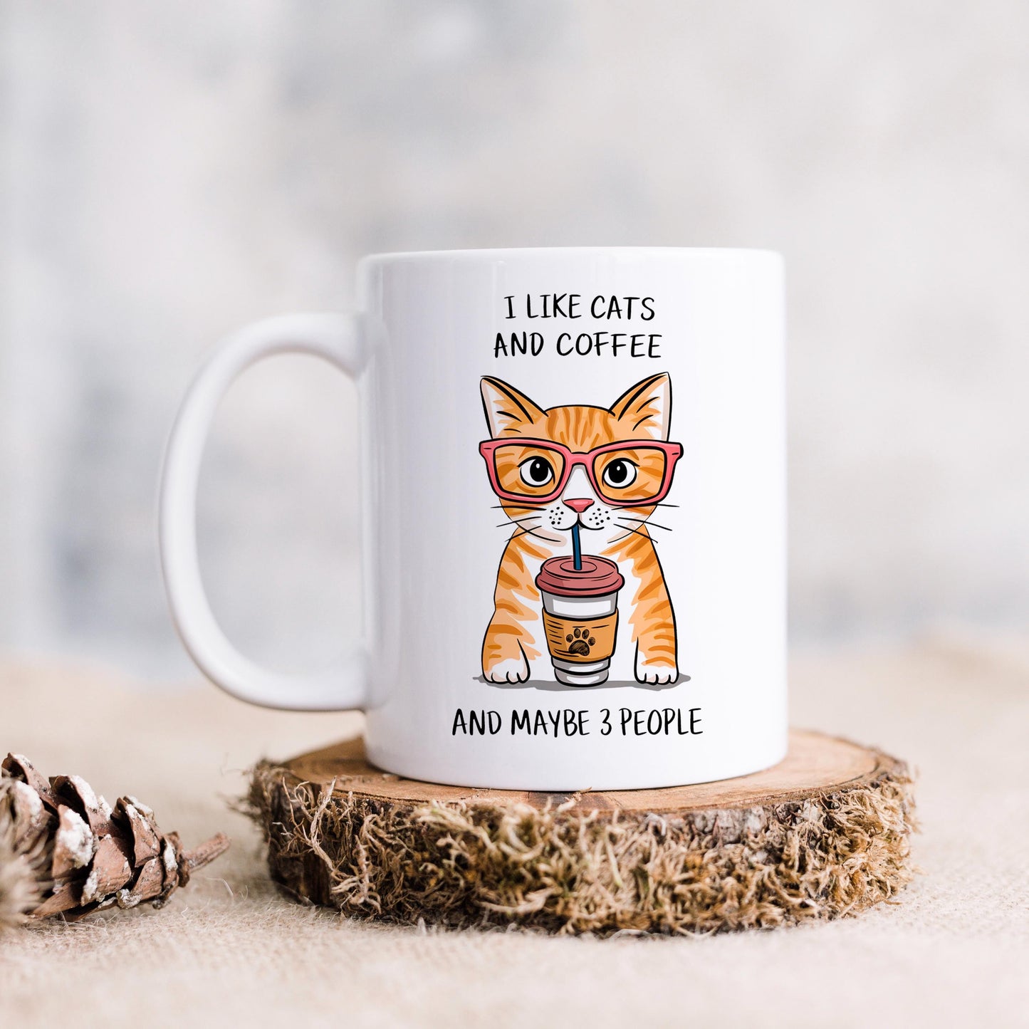 Orange Tabby Cat Mug – Funny Cat Coffee Mug | Ceramic Microwave Safe Cup Joyful Moose