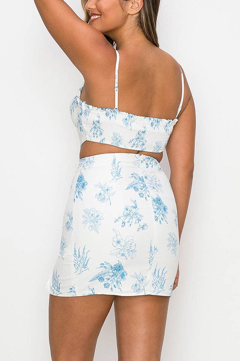 Summer Belle Floral Skirt Set Wild Cactus Boutique