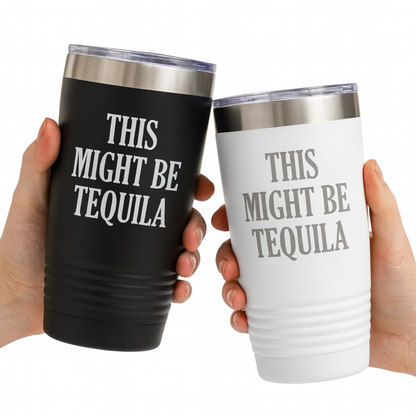 Vacuum Insulated Tumbler - Stainless Steel Travel Drink Mug With Laser Engraved Design Joyful Moose