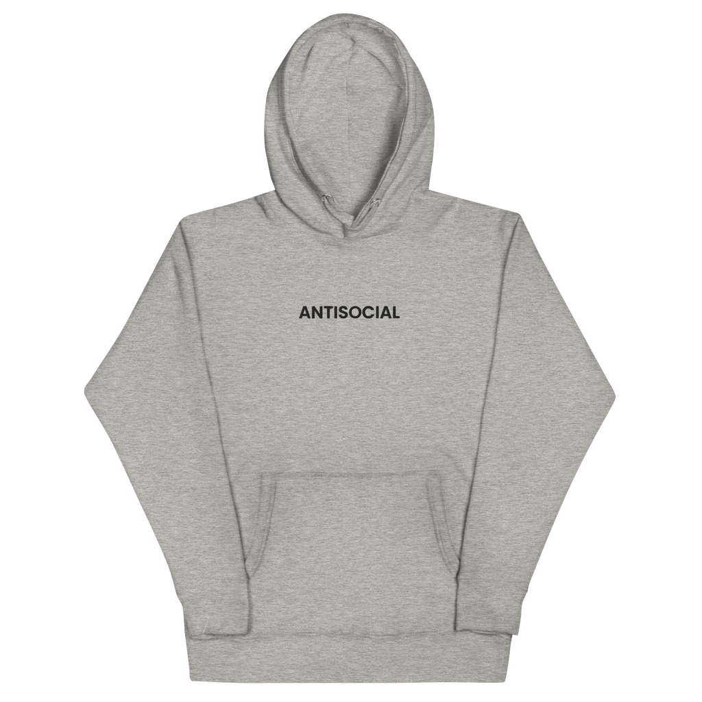 Antisocial Embroidered Hoodie Goth Cloth Co.