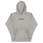 Antisocial Embroidered Hoodie Goth Cloth Co.