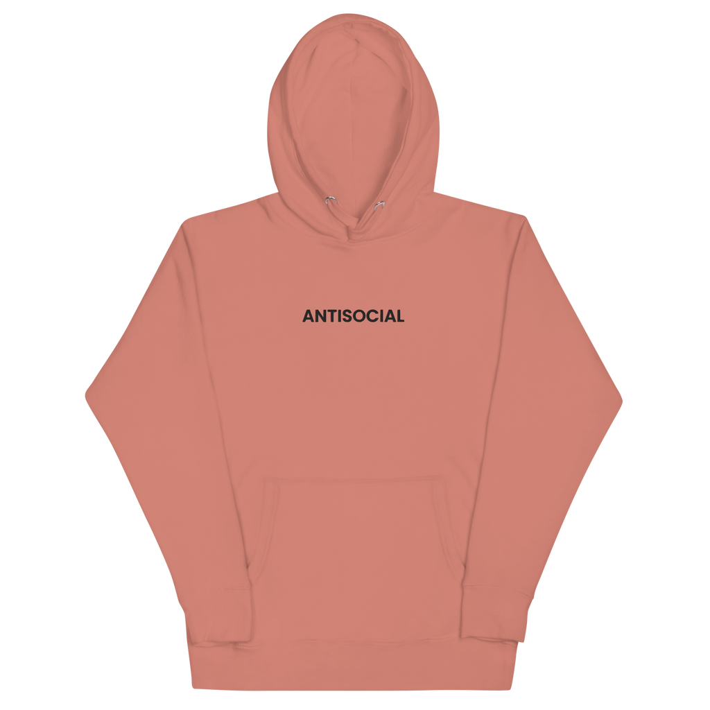Antisocial Embroidered Hoodie Goth Cloth Co.