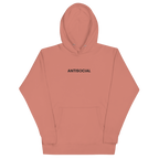 Antisocial Embroidered Hoodie Goth Cloth Co.