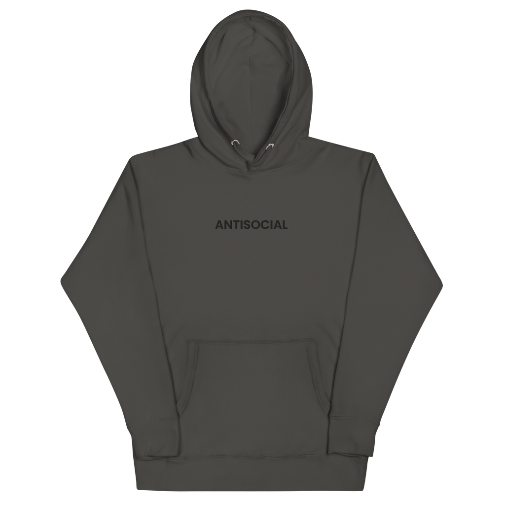 Antisocial Embroidered Hoodie Goth Cloth Co.