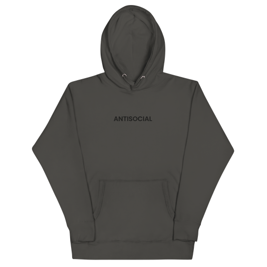 Antisocial Embroidered Hoodie Goth Cloth Co.