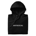 Antisocial Embroidered Hoodie Goth Cloth Co.