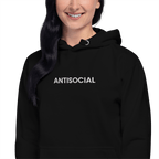 Antisocial Embroidered Hoodie Goth Cloth Co.