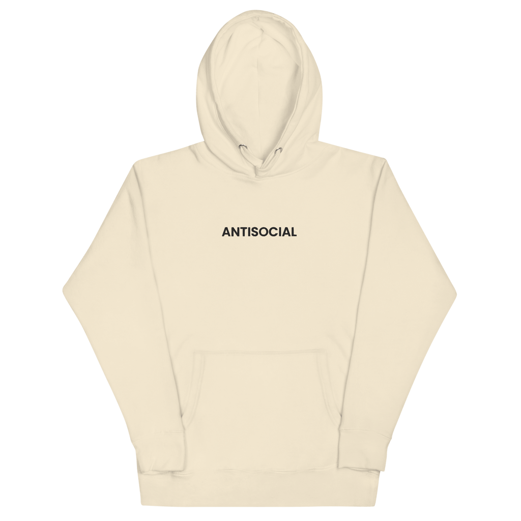Antisocial Embroidered Hoodie Goth Cloth Co.
