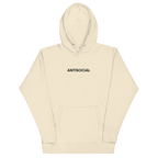 Antisocial Embroidered Hoodie Goth Cloth Co.