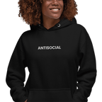 Antisocial Embroidered Hoodie Goth Cloth Co.