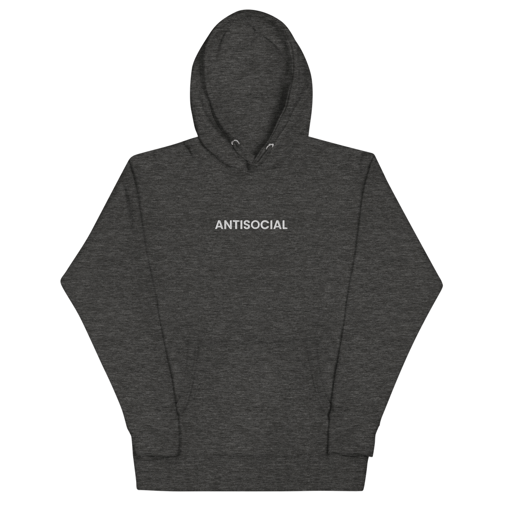 Antisocial Embroidered Hoodie Goth Cloth Co.