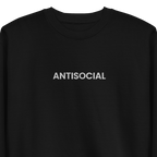 Antisocial Embroidered Unisex Sweatshirt Goth Cloth Co.
