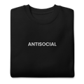 Antisocial Embroidered Unisex Sweatshirt Goth Cloth Co.
