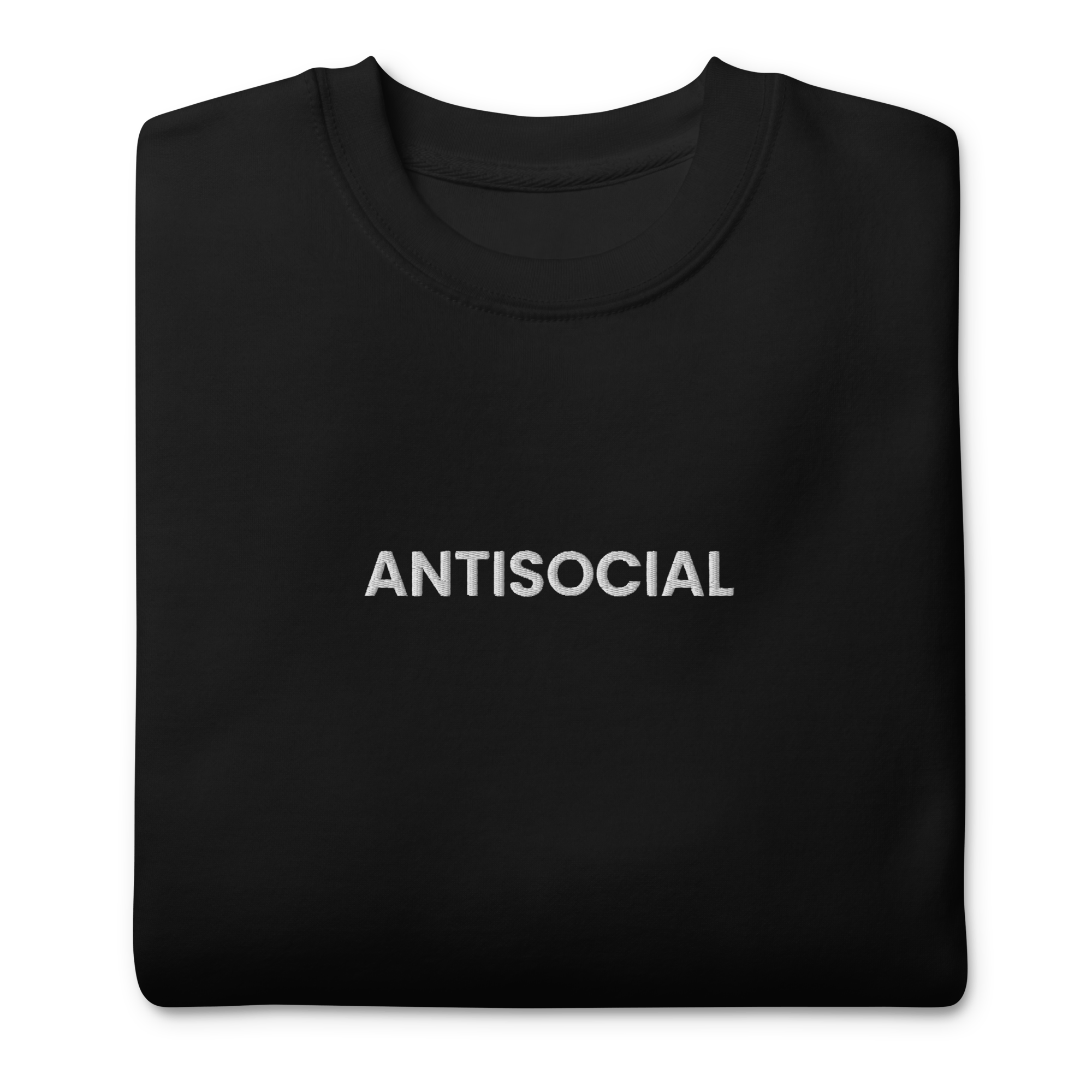 Antisocial Embroidered Unisex Sweatshirt Goth Cloth Co.