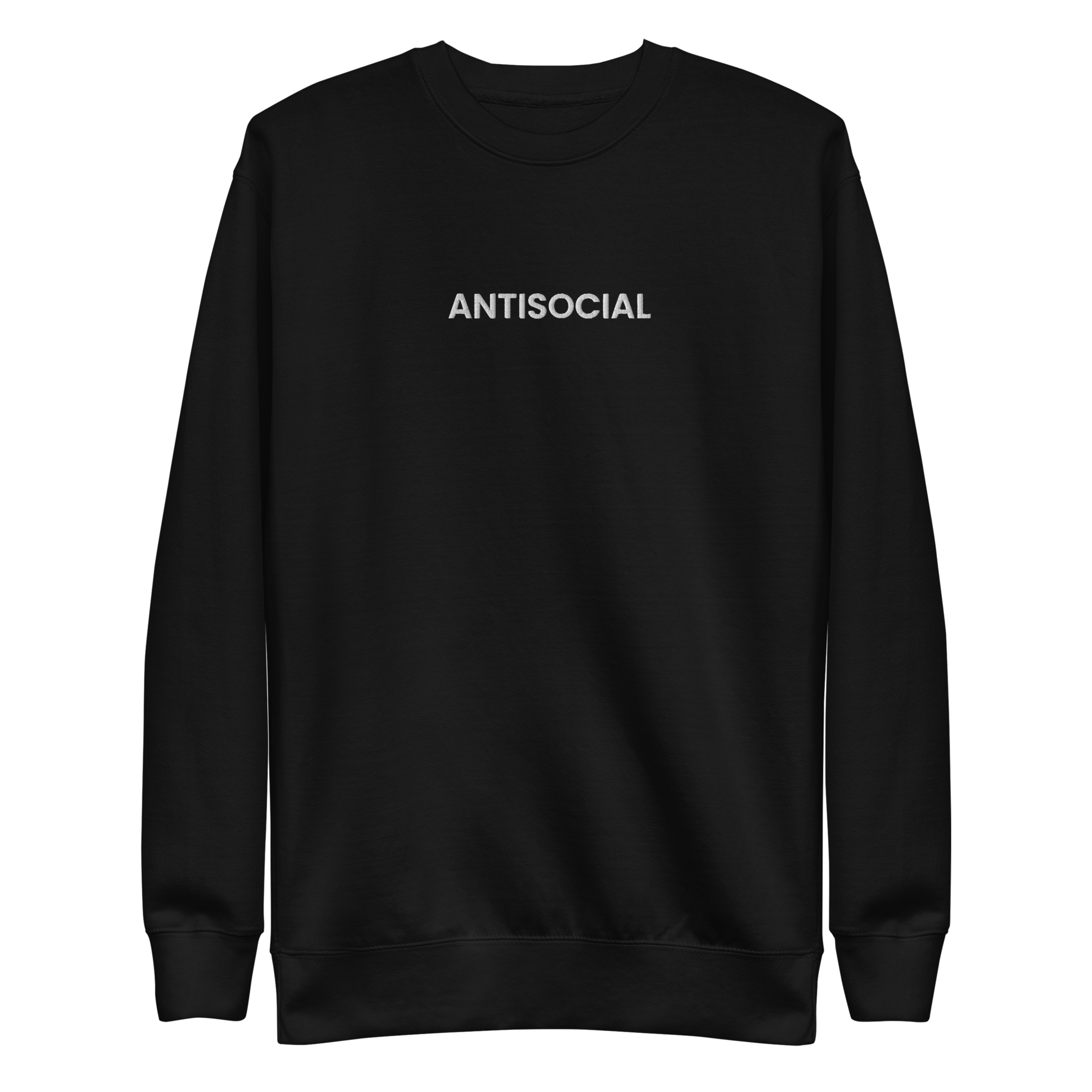 Antisocial Embroidered Unisex Sweatshirt Goth Cloth Co.