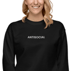 Antisocial Embroidered Unisex Sweatshirt Goth Cloth Co.