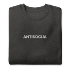 Antisocial Embroidered Unisex Sweatshirt Goth Cloth Co.