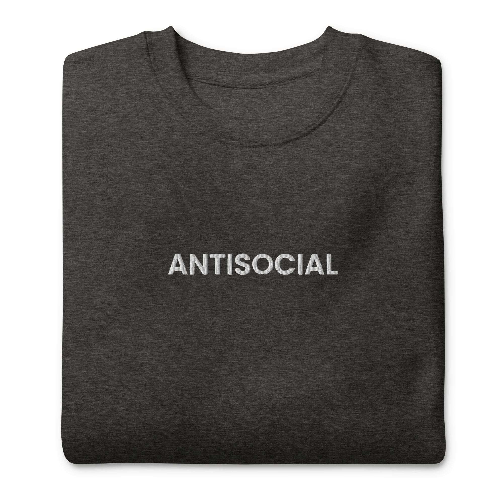 Antisocial Embroidered Unisex Sweatshirt Goth Cloth Co.