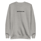 Antisocial Embroidered Unisex Sweatshirt Goth Cloth Co.