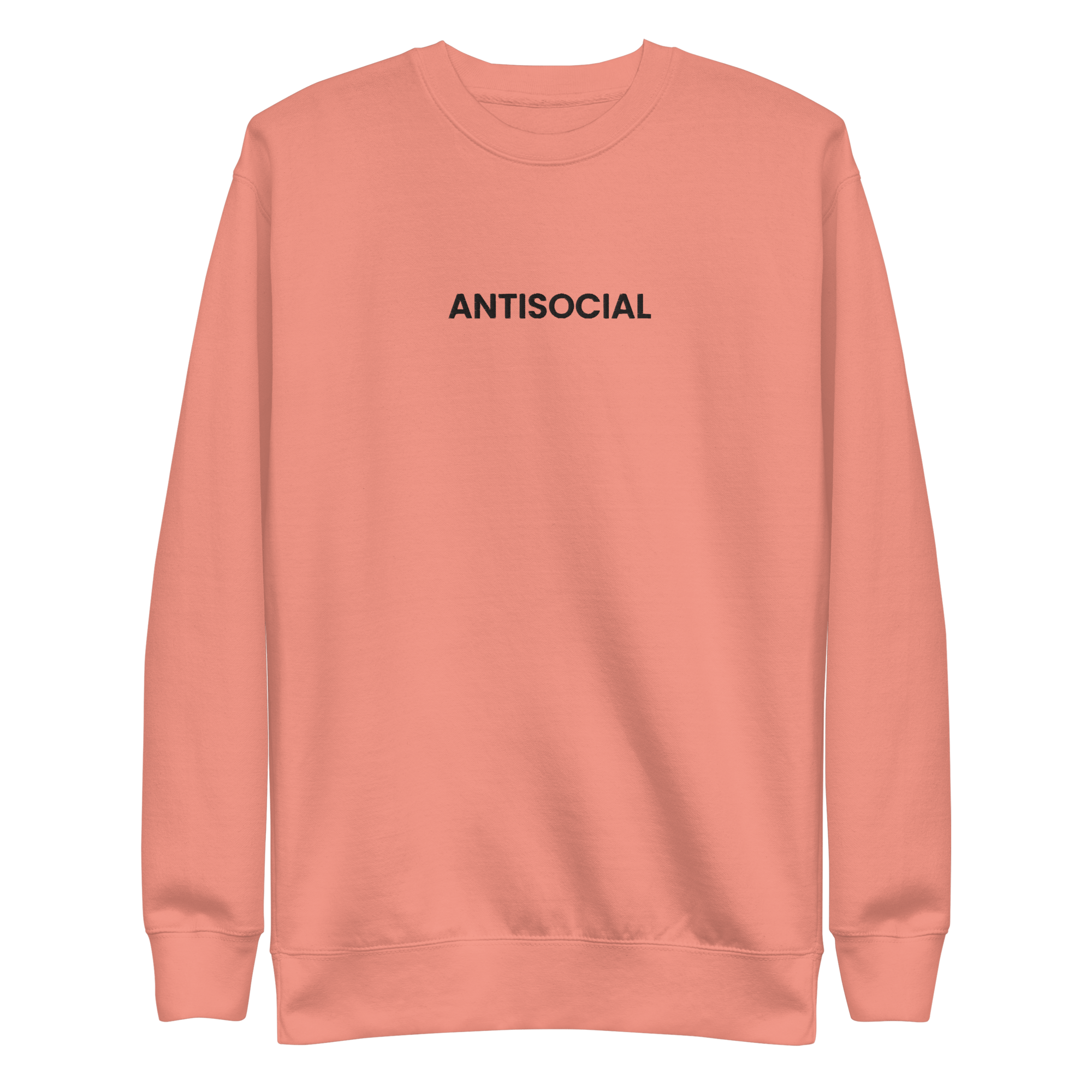 Antisocial Embroidered Unisex Sweatshirt Goth Cloth Co.
