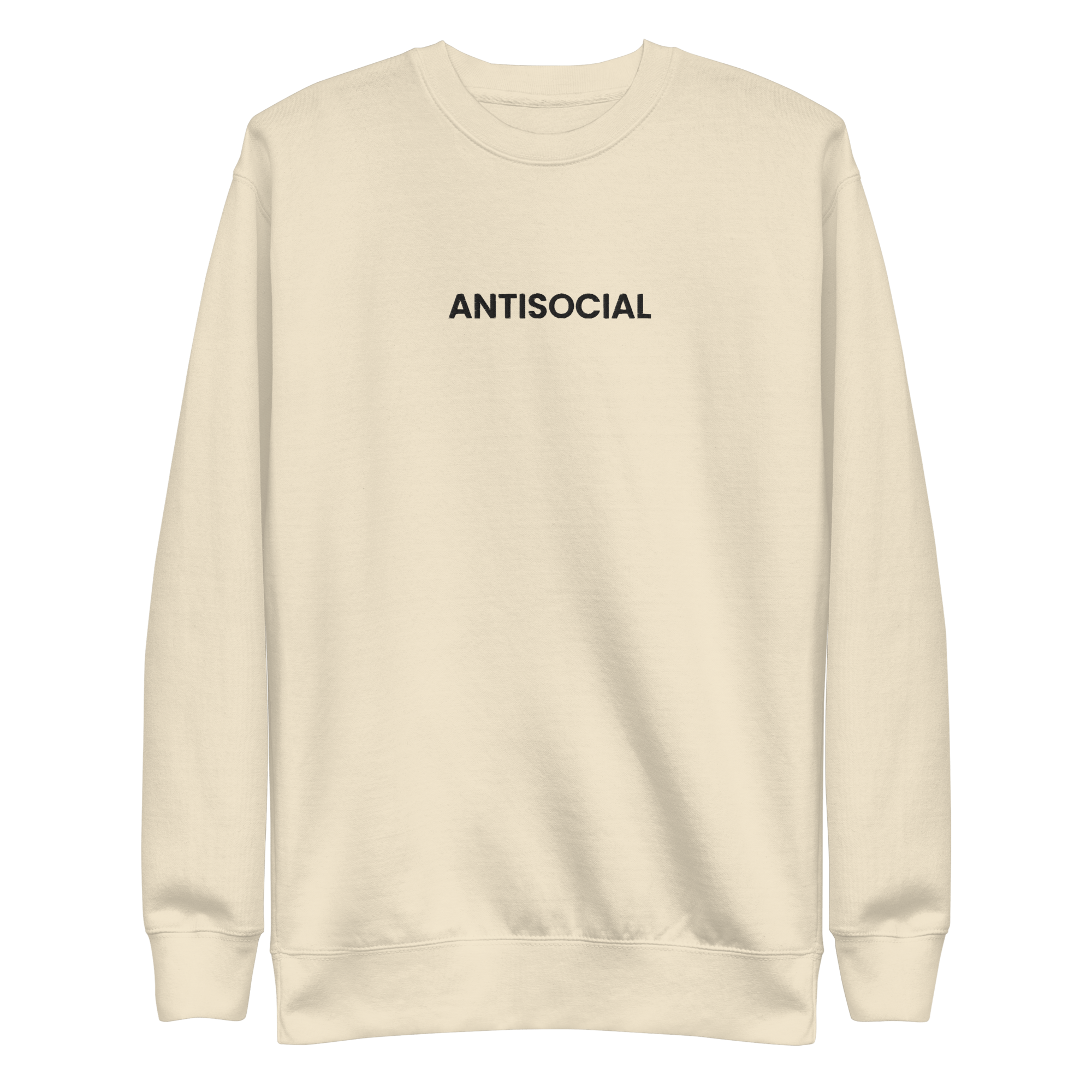 Antisocial Embroidered Unisex Sweatshirt Goth Cloth Co.