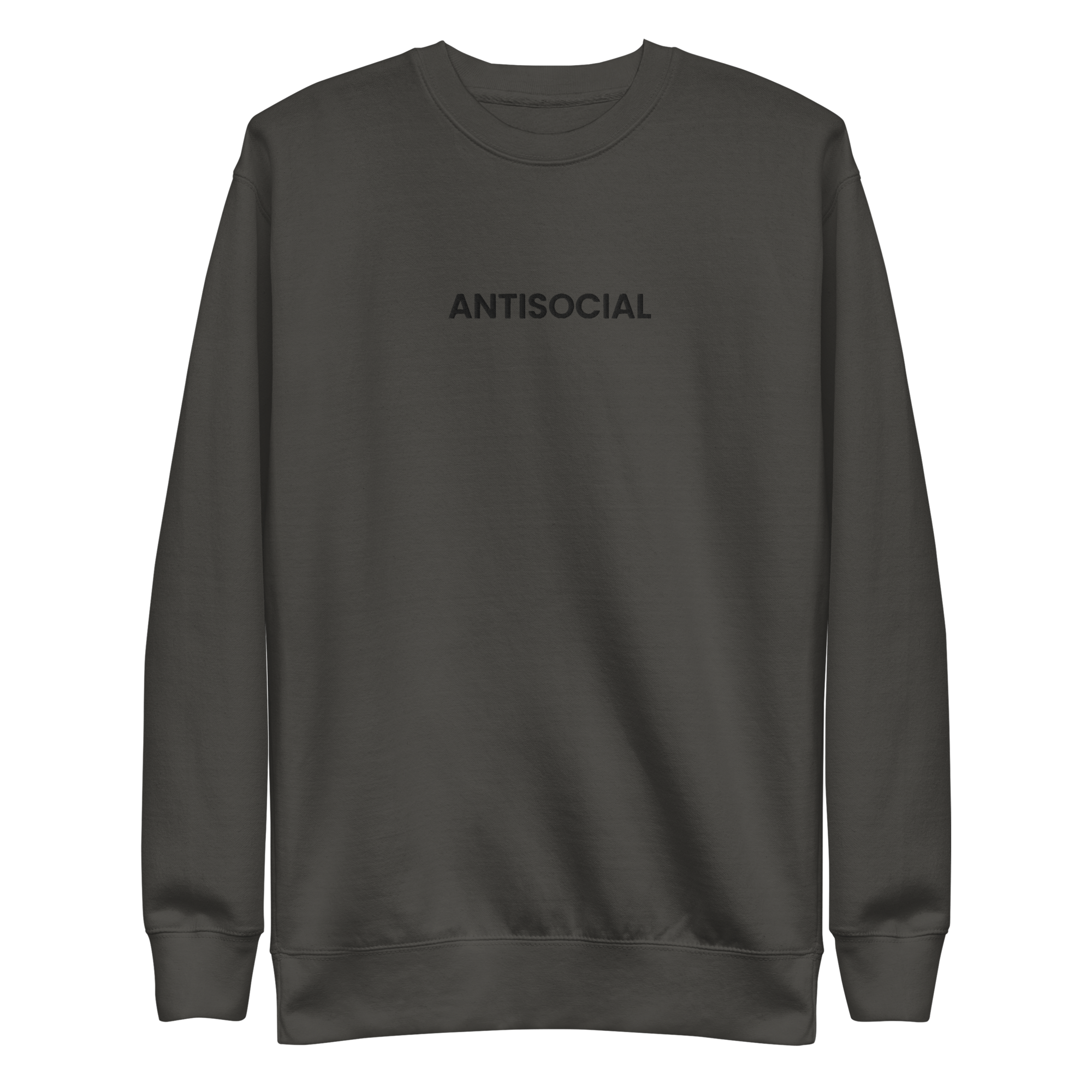 Antisocial Embroidered Unisex Sweatshirt Goth Cloth Co.