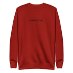 Antisocial Embroidered Unisex Sweatshirt Goth Cloth Co.