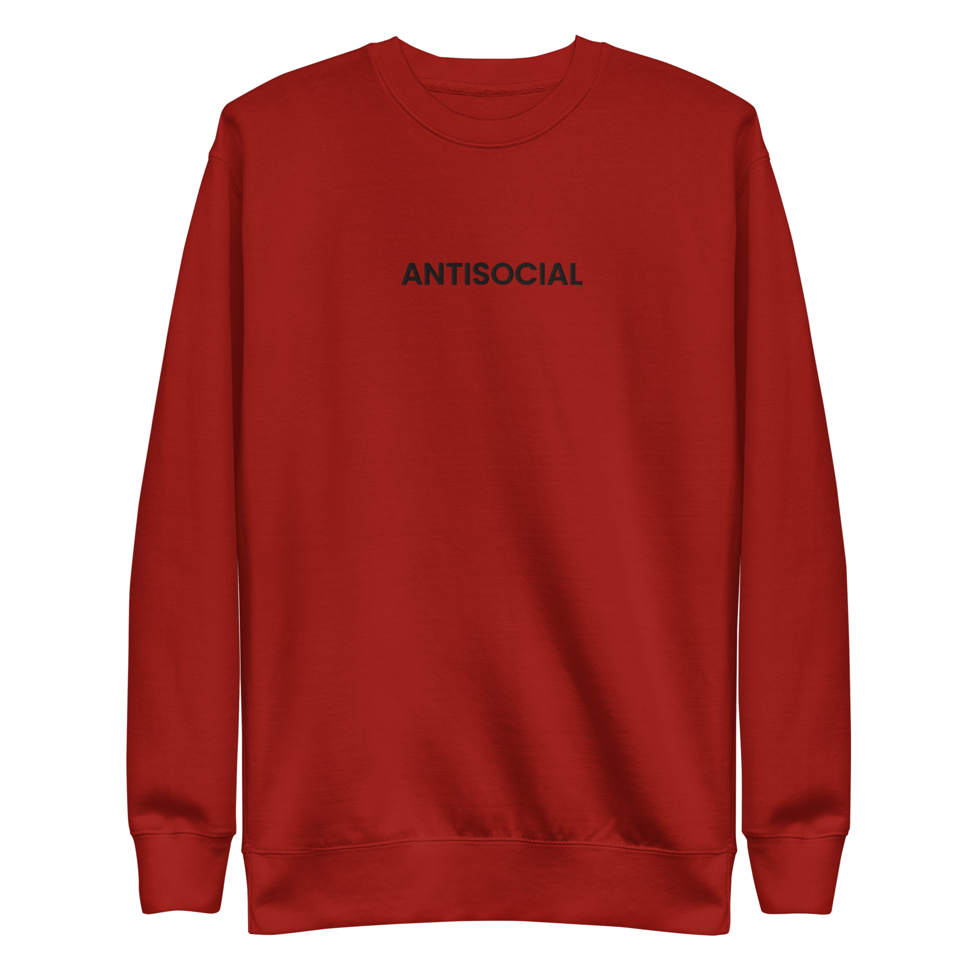 Antisocial Embroidered Unisex Sweatshirt Goth Cloth Co.