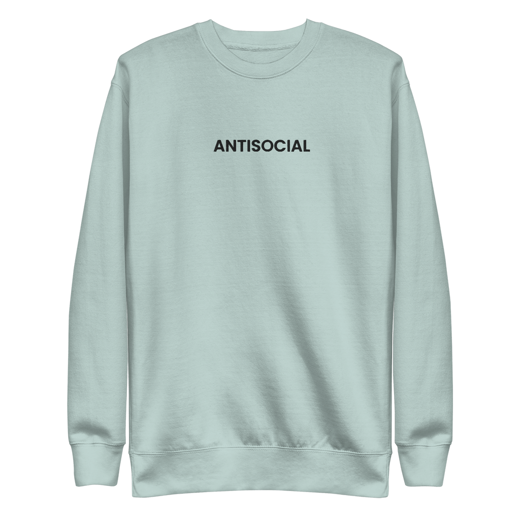 Antisocial Embroidered Unisex Sweatshirt Goth Cloth Co.