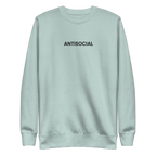 Antisocial Embroidered Unisex Sweatshirt Goth Cloth Co.