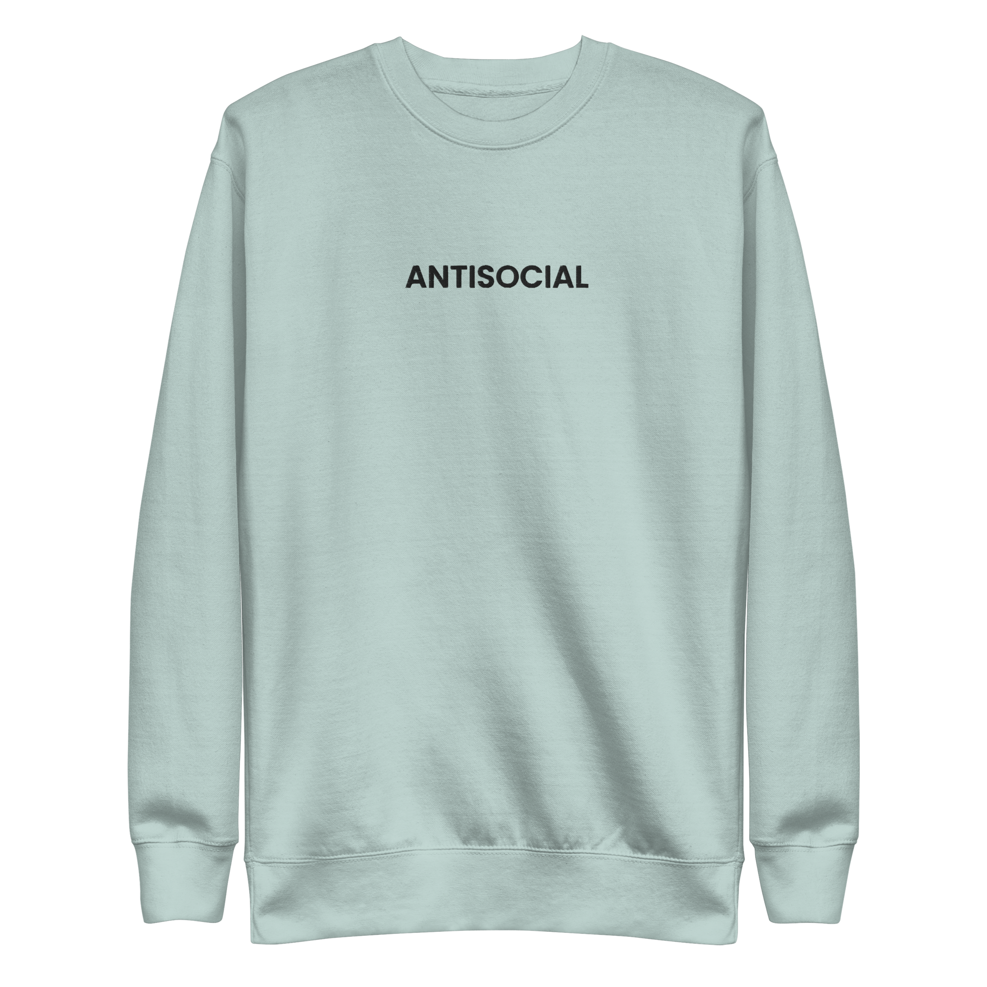 Antisocial Embroidered Unisex Sweatshirt Goth Cloth Co.
