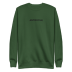 Antisocial Embroidered Unisex Sweatshirt Goth Cloth Co.