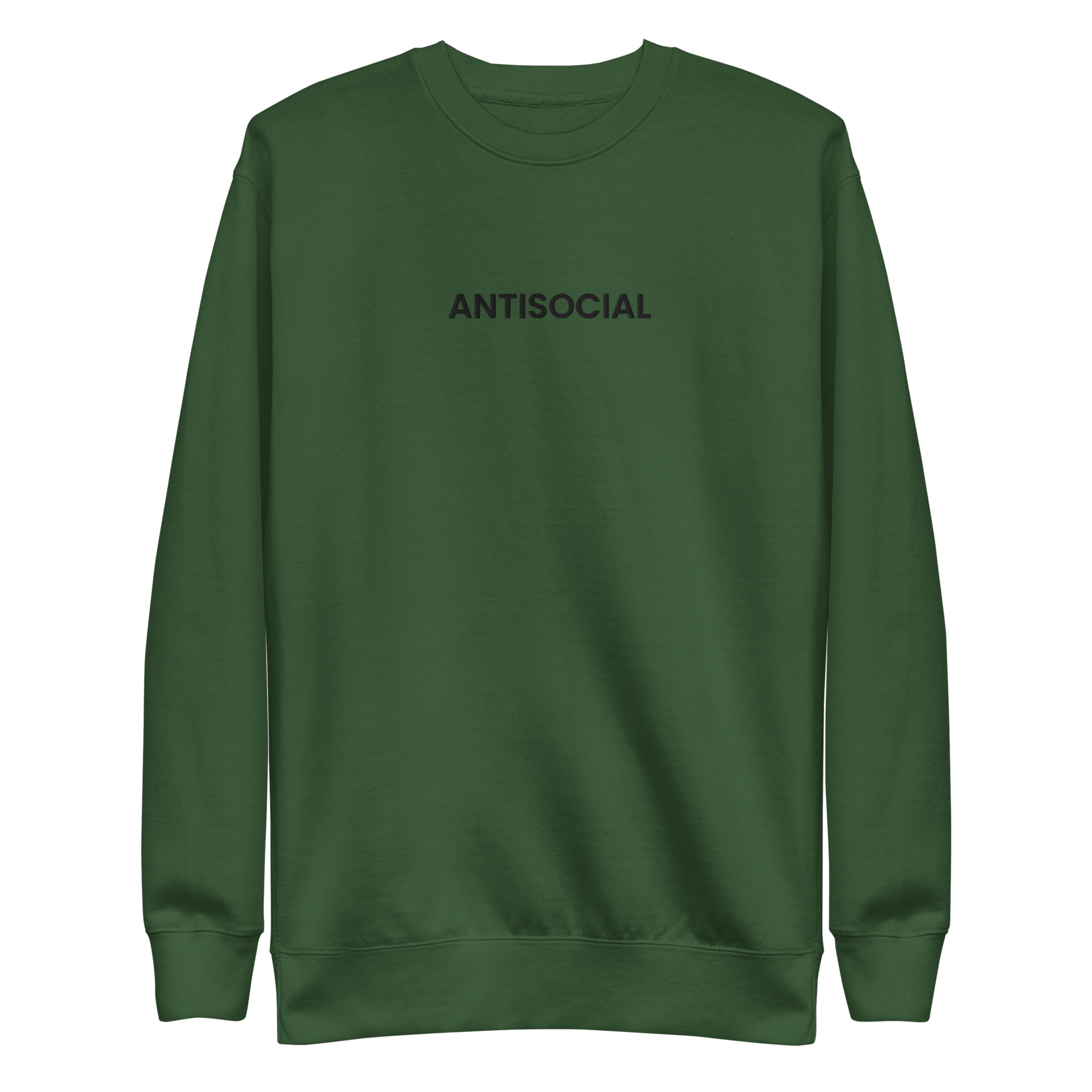 Antisocial Embroidered Unisex Sweatshirt Goth Cloth Co.