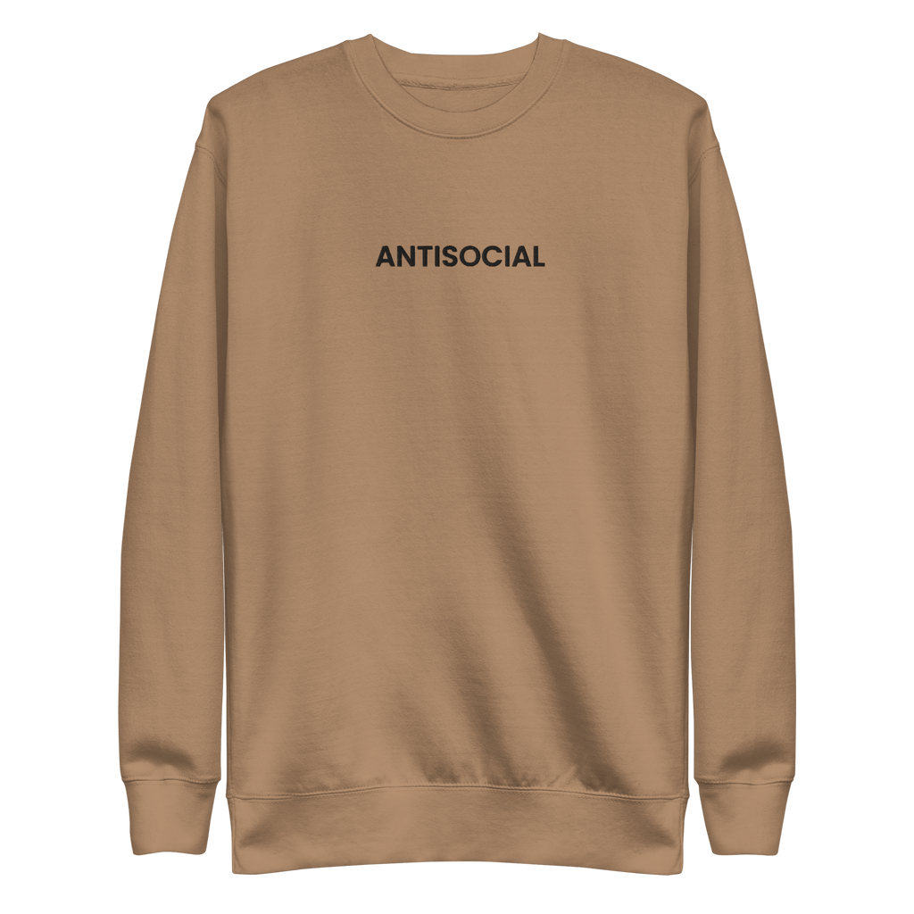 Antisocial Embroidered Unisex Sweatshirt Goth Cloth Co.