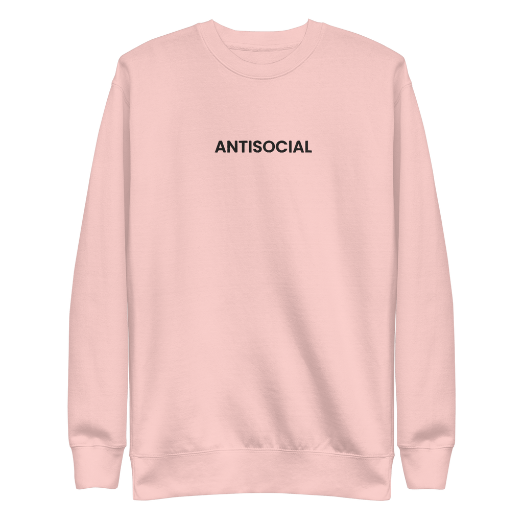 Antisocial Embroidered Unisex Sweatshirt Goth Cloth Co.