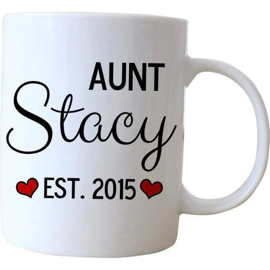 Personalized Aunt Coffee Mug - Aunt Gift for Aunt to Be Joyful Moose
