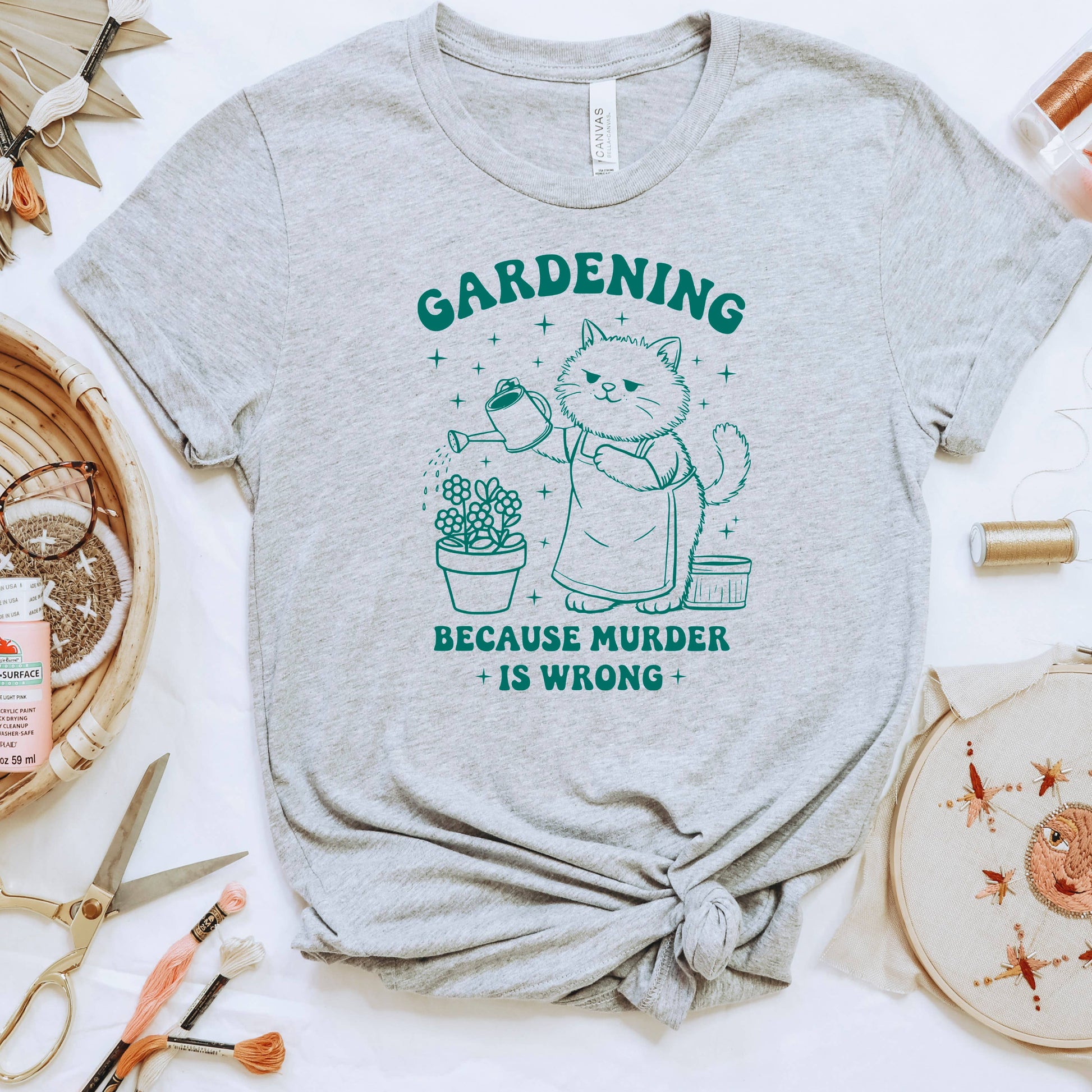 Gardening Graphic Tee for Garden Centers, Floral Plant Shops Joyful Moose
