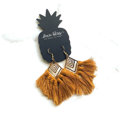 Western Boho Toffee Earrings Wild Cactus Boutique