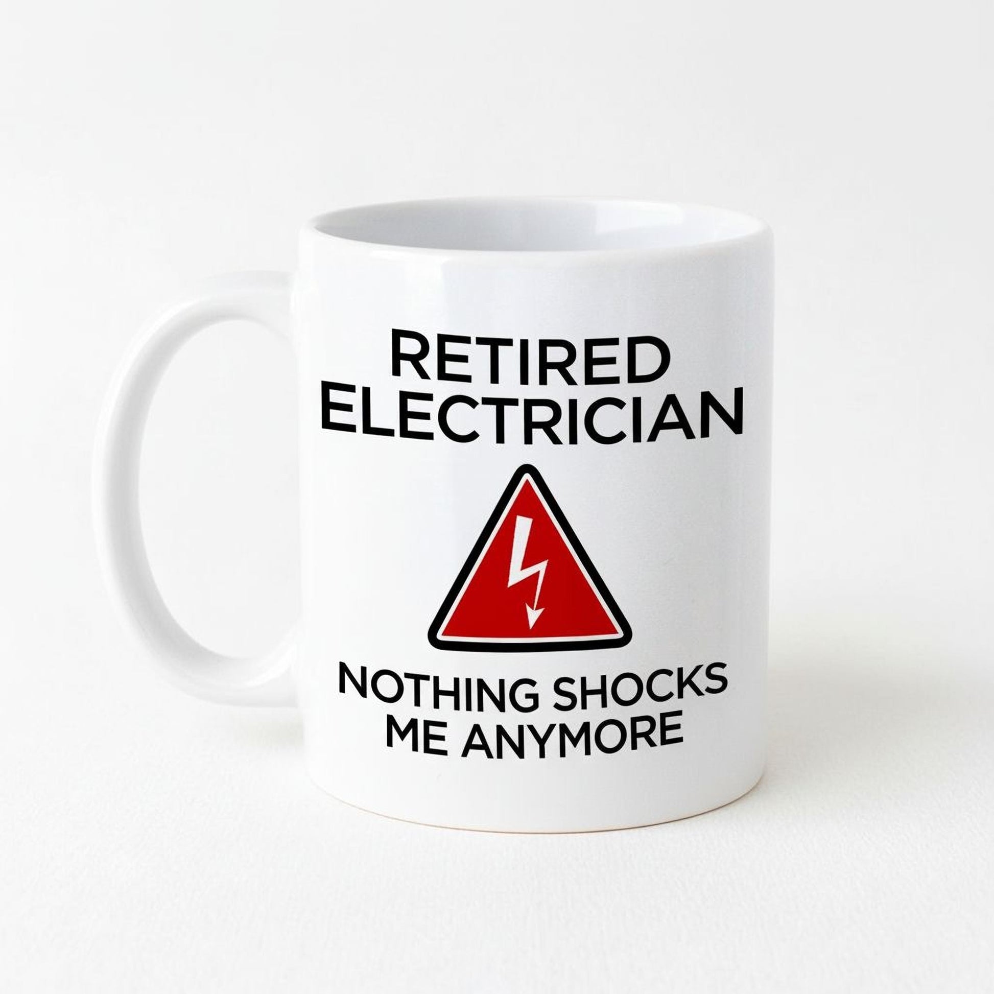 Retired Electrician Mug - Funny Ceramic Coffee Cup for Retirement Party Gift Joyful Moose