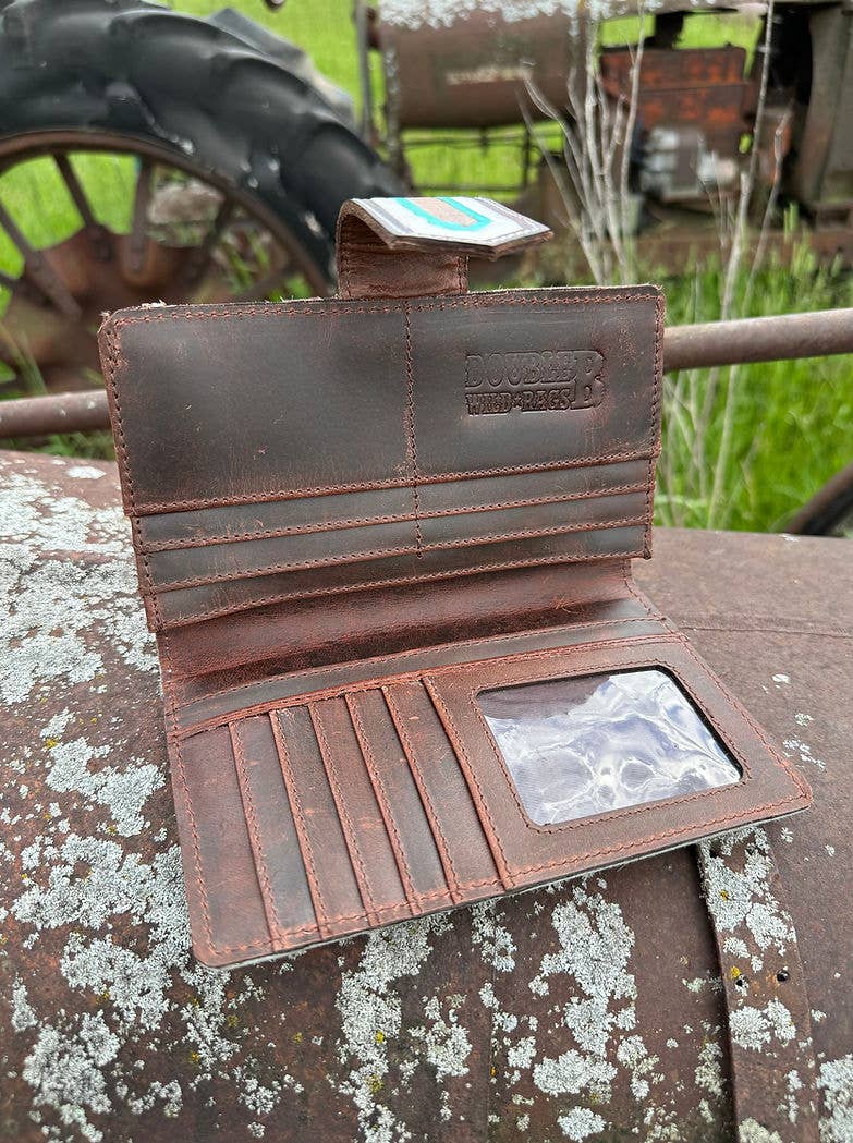 Western Cowhide Leather Purse & Wallet Wild Cactus Boutique