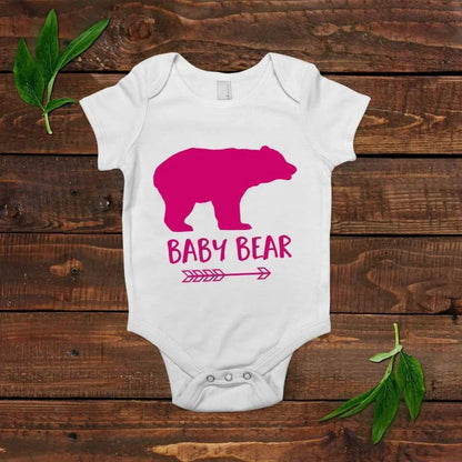 baby bear shirt - pink baby girl gift - one piece outfit Joyful Moose