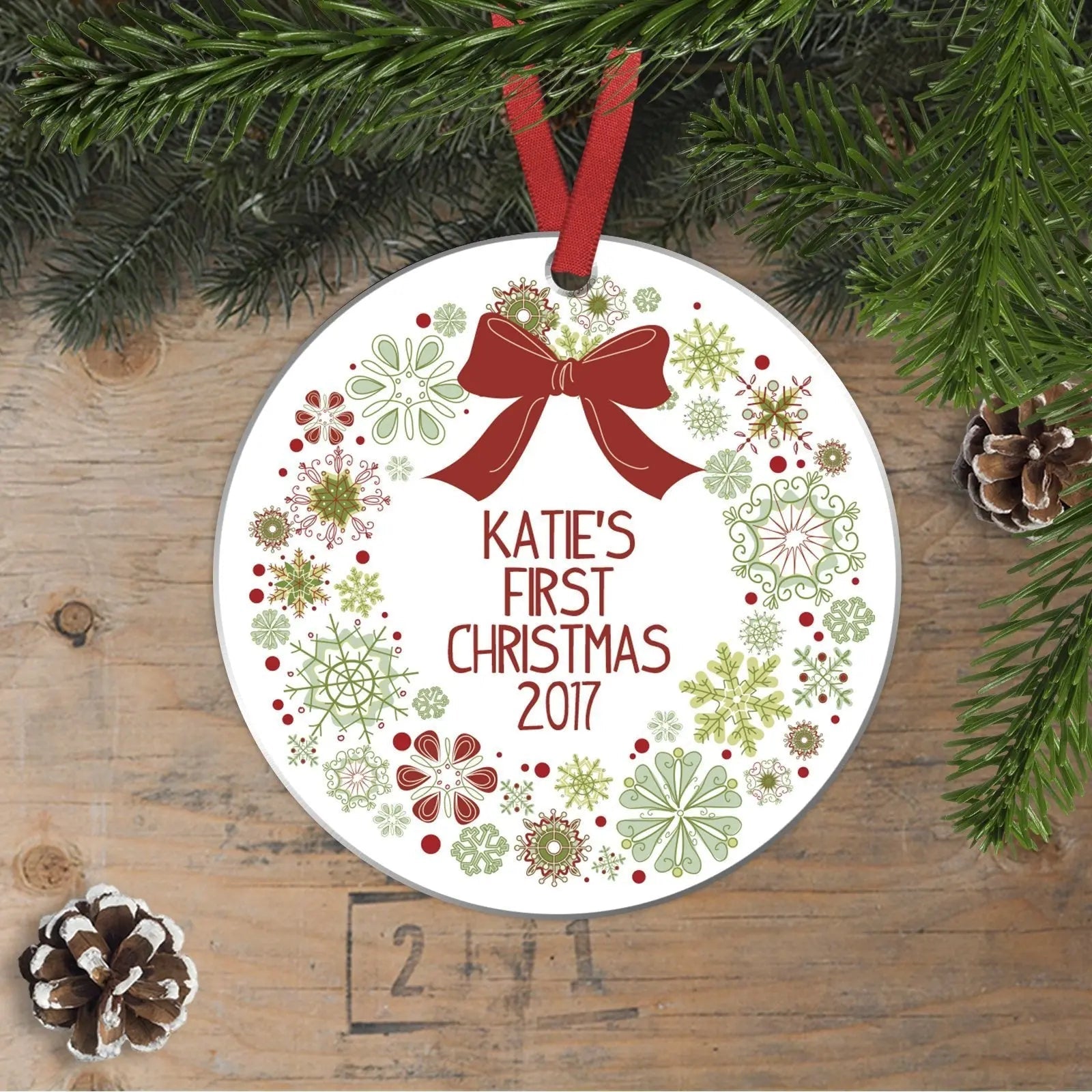 Baby's First Christmas Ornament - Baby Christmas Ornament - New Baby Gift Baby Christmas Gift Joyful Moose