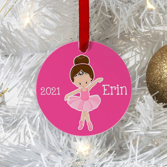Ballerina Ornament - Personalized Christmas Ornament - Kids Christmas Gift, Ballet Christmas Tree Ornament Joyful Moose