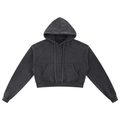Basic B Grunge Wash Cropped Hoodie Goth Cloth Co.