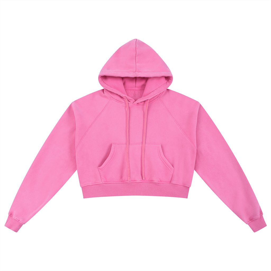 Basic B Grunge Wash Cropped Hoodie Goth Cloth Co.
